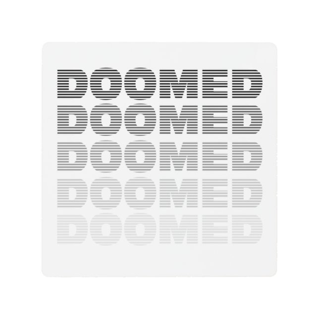 Impresión En Metal Doomed Throw (Anverso)