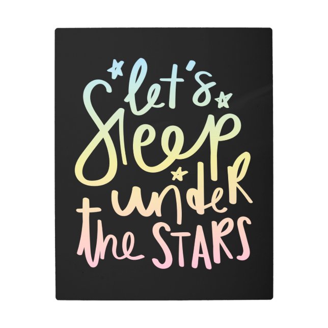 Impresión En Metal Dormamos bajo las estrellas (Anverso)