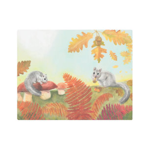 Impresión En Metal Dormouse de grasa europea (Glis glis) en la natura