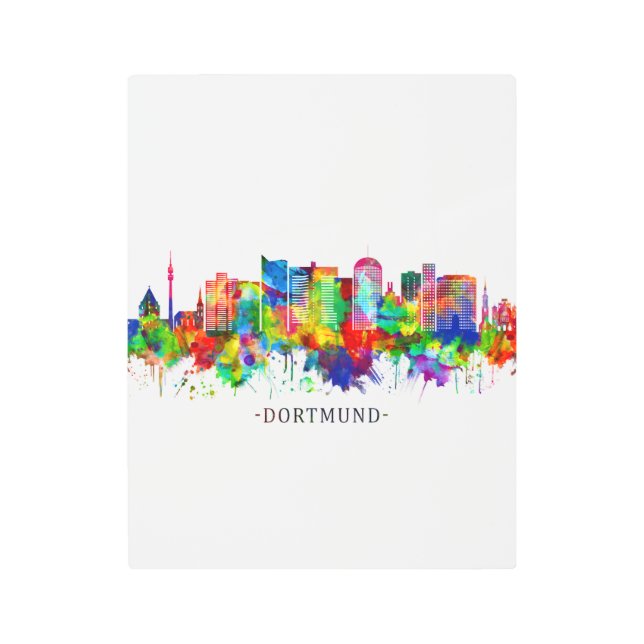 Impresión En Metal Dortmund Germany Skyline (Anverso)