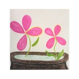 IMPRESIÓN EN METAL DOS FLORES DE ROSA EN LA PRIMAVERA