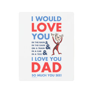 Impresión En Metal Dr. Seuss Te Amo Tanto Papá Que Ves