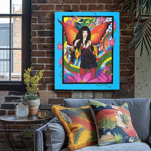 Impresión En Metal Dragón acuático chino de Lotus Fairy (Subido por el creador)