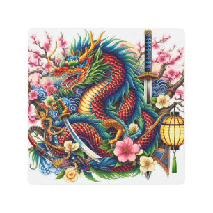 Impresión En Metal dragón chino