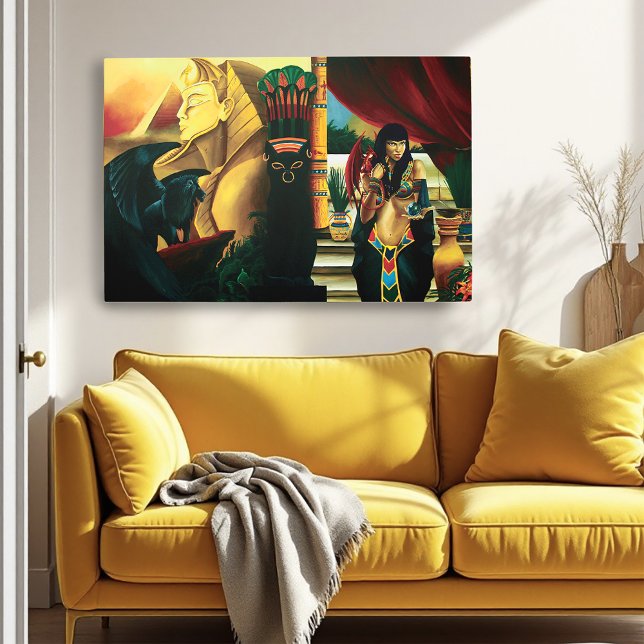 Impresión En Metal Dragón de gato de reina egipcio (Subido por el creador)