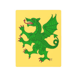 Impresión En Metal Dragon Rampant Vert