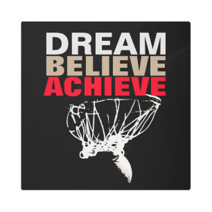 Impresión En Metal Dream Believe Achieve Basketball