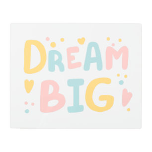 Impresión En Metal Dream Big Pastel Hearts