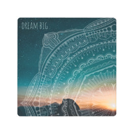 Impresión En Metal Dream Big Sunset Night Sky Elegante Zen Mandala Ar