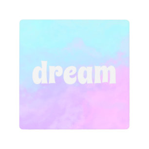Impresión En Metal "Dream" Pastel Resumen Nubes