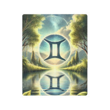 "Dualidad celeste: la reflexión de Gemini"