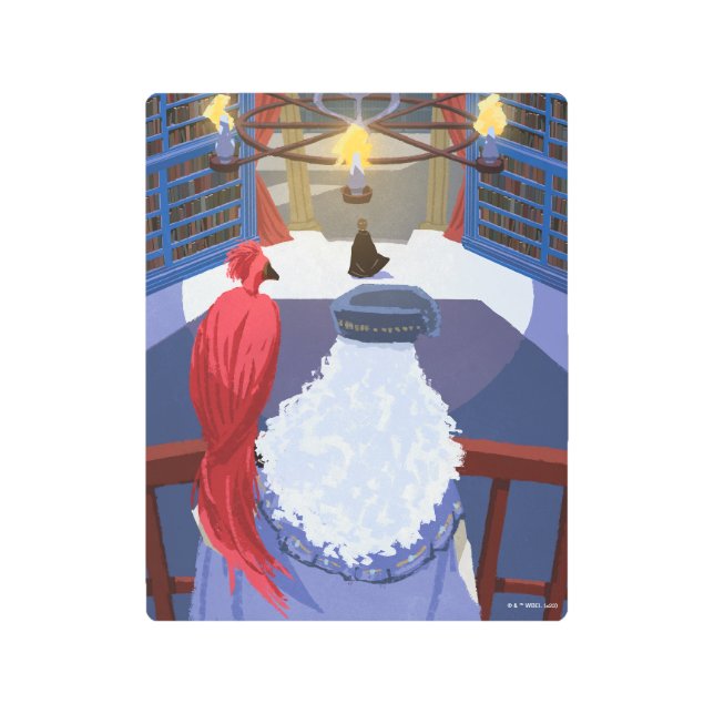 Impresión En Metal Dumbledore & Fawkes en Balcony (Anverso)