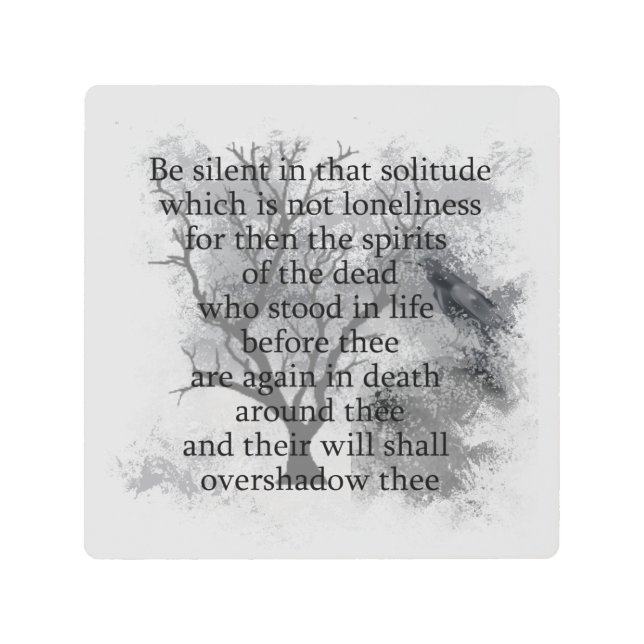 Impresión En Metal Edgar Allan Poe Spirits of the Dead Halloween Poem (Anverso)