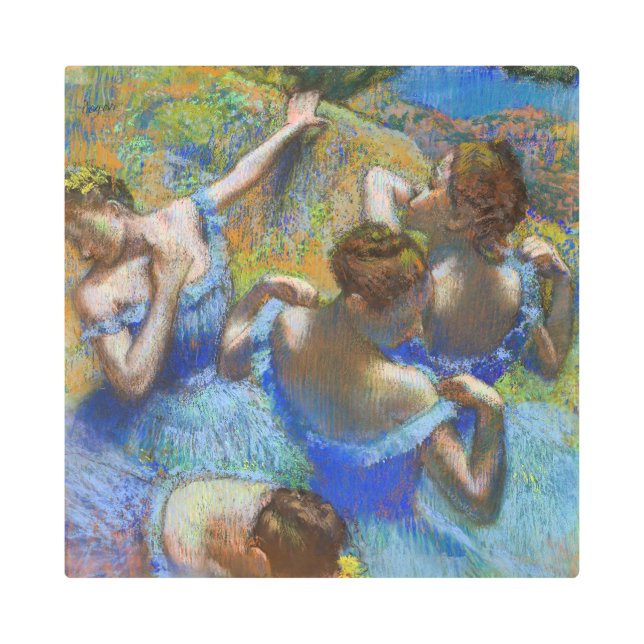 Impresión En Metal Edgar Degas - Bailarinas azules (Anverso)
