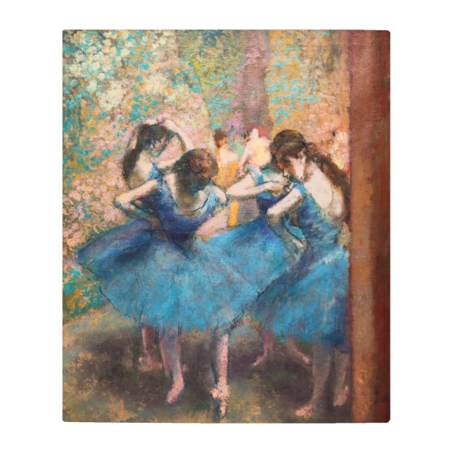 Impresión En Metal Edgar Degas - Bailarinas de azul (Anverso)