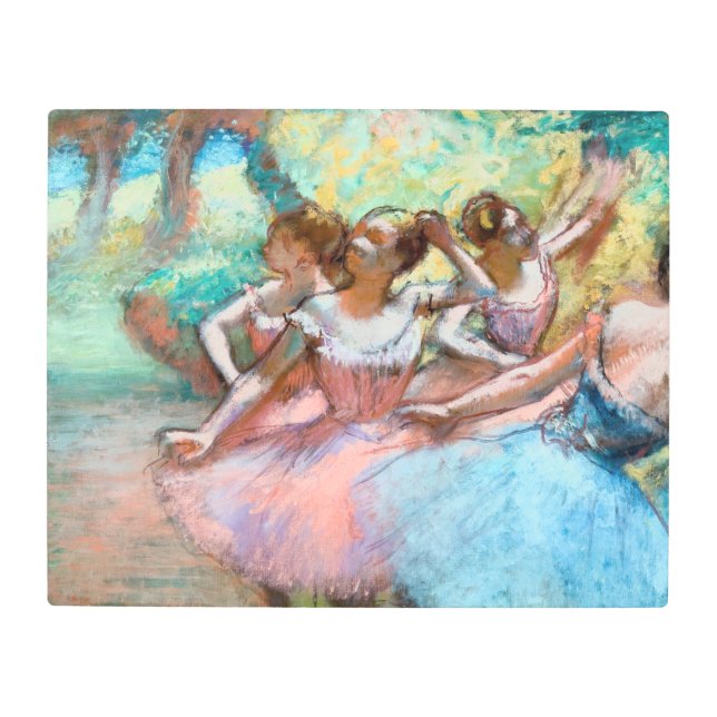 Impresión En Metal Edgar Degas - Cuatro Ballerinas en escena (Anverso)