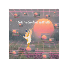 Impresión En Metal El amor trasciende multiverso