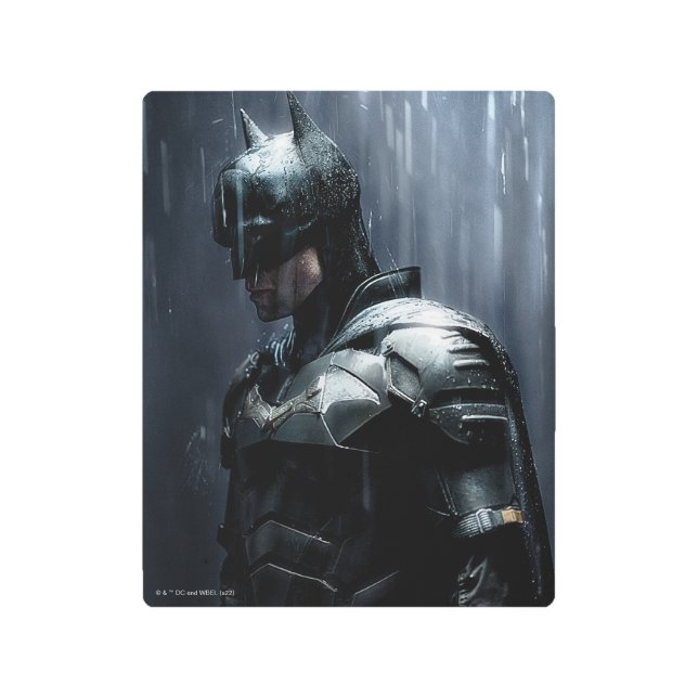 Impresión En Metal El Batman en la lluvia (Anverso)
