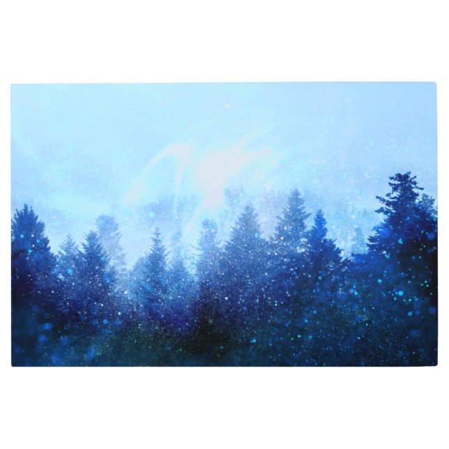 Impresión En Metal El bosque despierta de la niebla (Anverso)