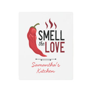 Impresión En Metal El Chile rojo huele al amor