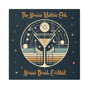 Impresión En Metal El cóctel de la bomba atómica del atómico Club Mar