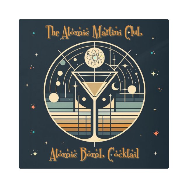 Impresión En Metal El cóctel de la bomba atómica del atómico Club Mar (Anverso)