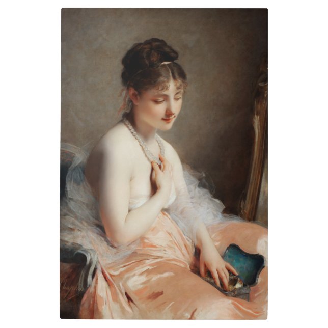 Impresión En Metal El collar de la Perla por Charles Chaplin (Anverso)