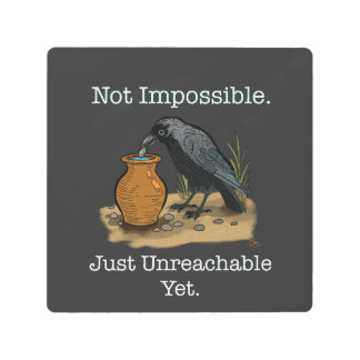 Impresión En Metal El cuervo inteligente: no imposible