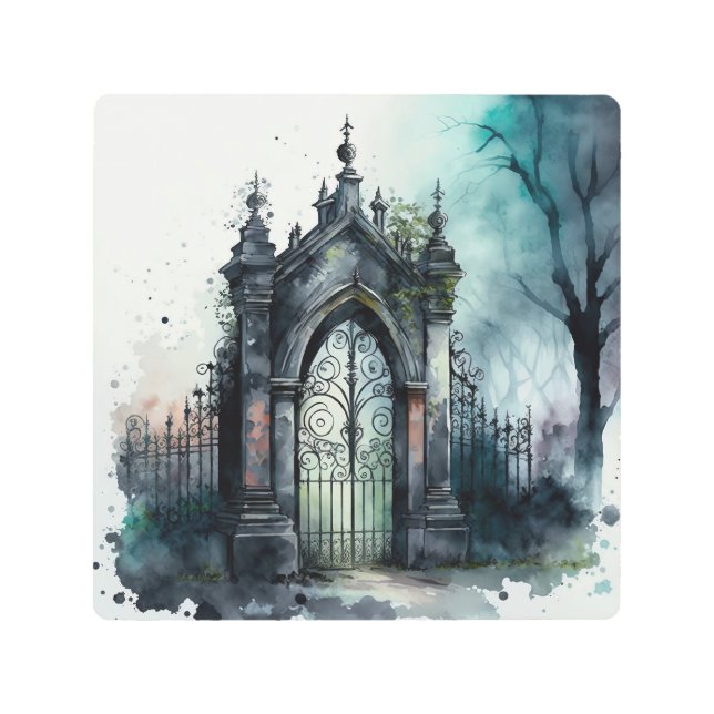 Impresión En Metal El diseño de la serie de portones del cementerio g (Anverso)