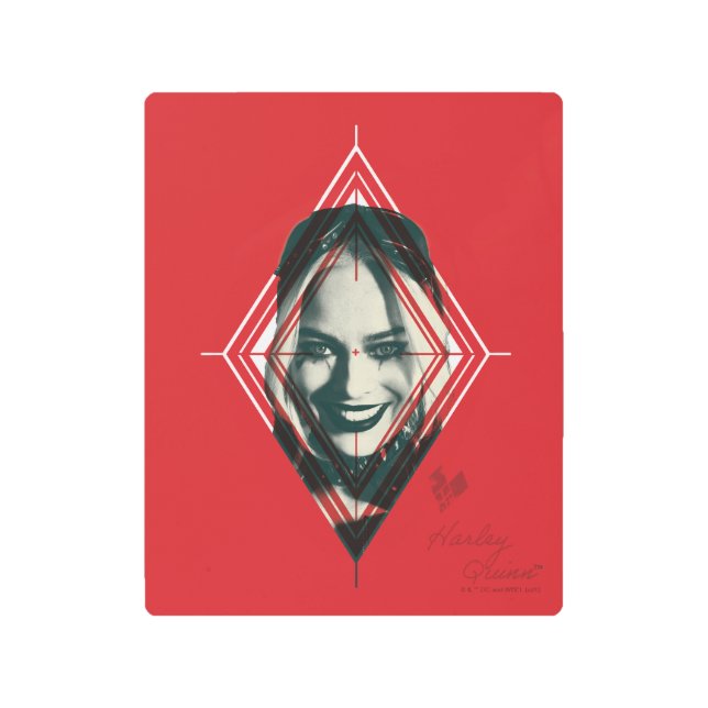 Impresión En Metal El escuadrón suicida | Harley Quinn Diamond Target (Anverso)