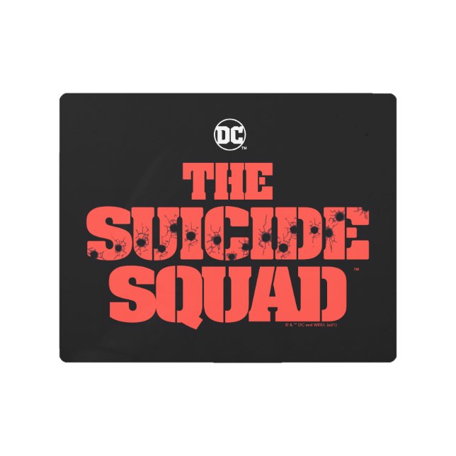 Impresión En Metal El escuadrón suicida | Logo rojo y negro (Anverso)