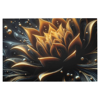 Impresión En Metal El florecimiento dorado en las profundidades del C