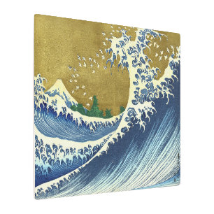 Impresión En Metal El gran color de la ola   Hokusai  