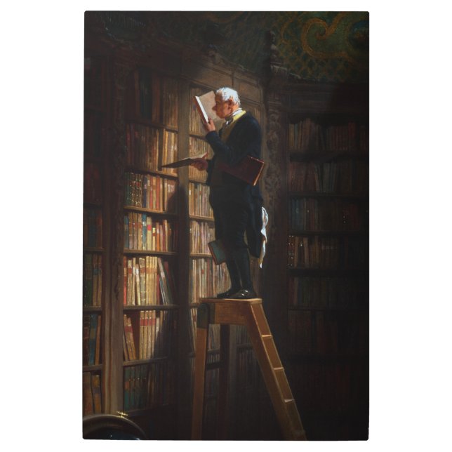 Impresión En Metal El gusano de biblioteca de Carl Spitzweg (Anverso)