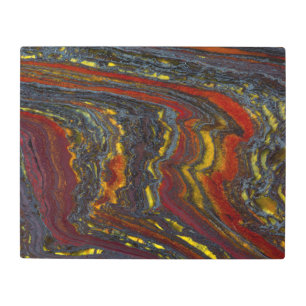 Impresión En Metal El hierro del tigre es rojo, amarillo, azul