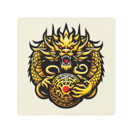 Impresión En Metal El logo de Dragon también
