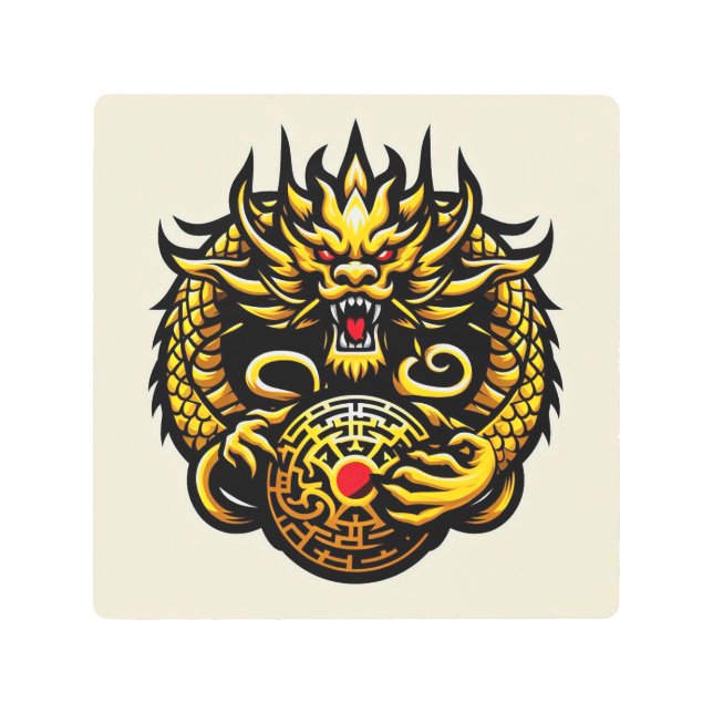 Impresión En Metal El logo de Dragon también (Anverso)