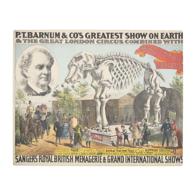 Impresión En Metal El mejor espectáculo de P.T. Barnum en la Tierra (Anverso)