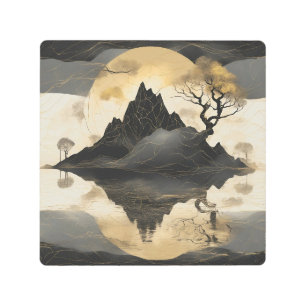 Impresión En Metal El negro y el oro de la montaña nigosa