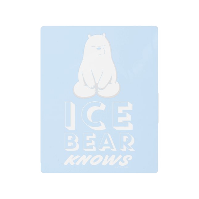 Impresión En Metal El Oso de Hielo Sabe (Anverso)