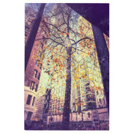 Impresión En Metal El paisaje urbano a través de la ventana