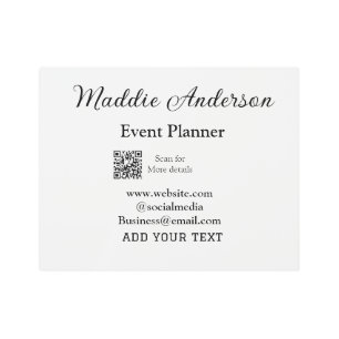 Impresión En Metal El planificador de eventos agrega el nombre del si