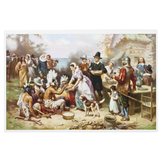 Impresión En Metal El primer Día de Acción de Gracias (Anverso)