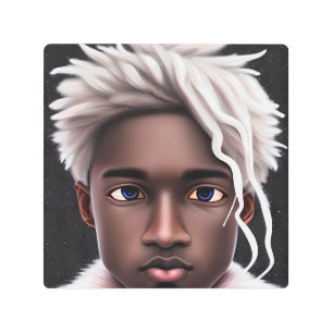 Impresión En Metal El príncipe helado Melanin Black Boy Magic Bruh Wi