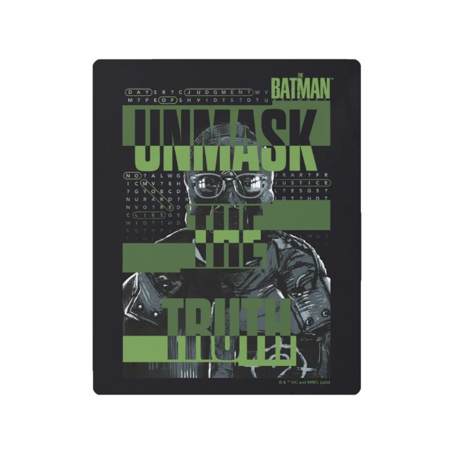 Impresión En Metal El Riddler - Desenmascara La Verdad (Anverso)