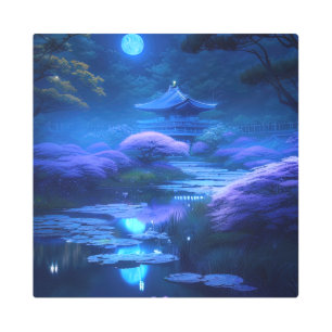 Impresión En Metal El santuario iluminado por luna