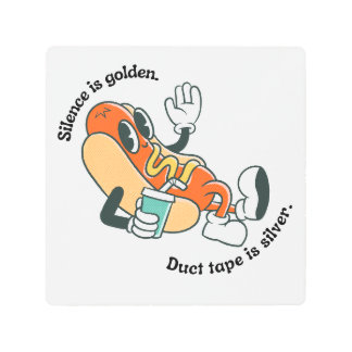 Impresión En Metal el silencio es oro