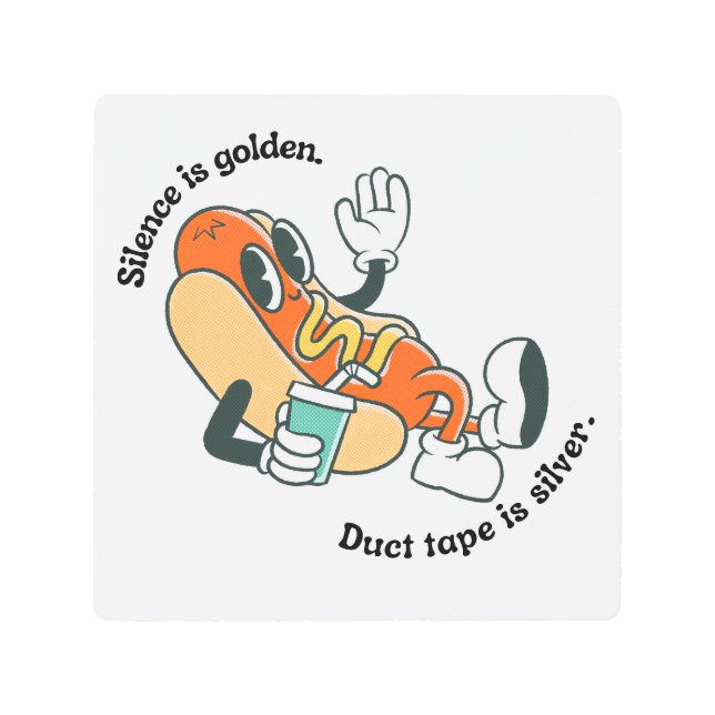 Impresión En Metal el silencio es oro (Anverso)