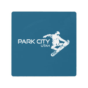 Impresión En Metal El Snowboarder de Park City Utah