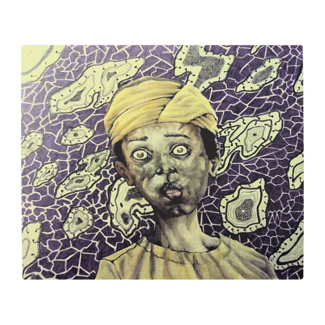 Impresión En Metal "El surrealismo se encuentra con la ciencia: cauti (Anverso)